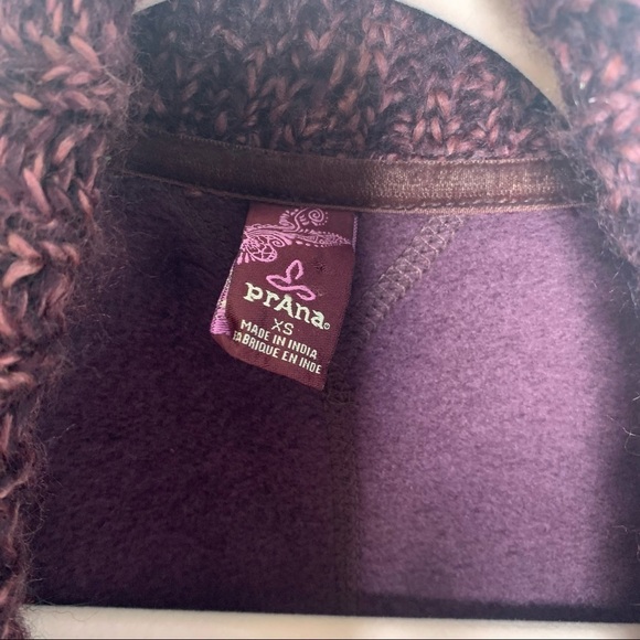 NWOT Prana Demure Eggplant Knit Open Front Draped Cardigan - Picture 12 of 15